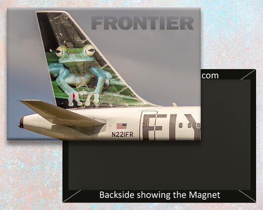 Frontier Airlines Bugsy The Tree Frog Tail Logo Fridge Magnet (PMCT4037)