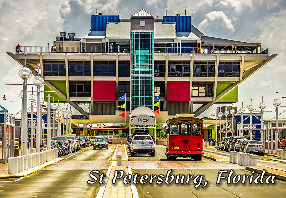 St Pete Florida Pier Fridge Magnet (PMD10022)