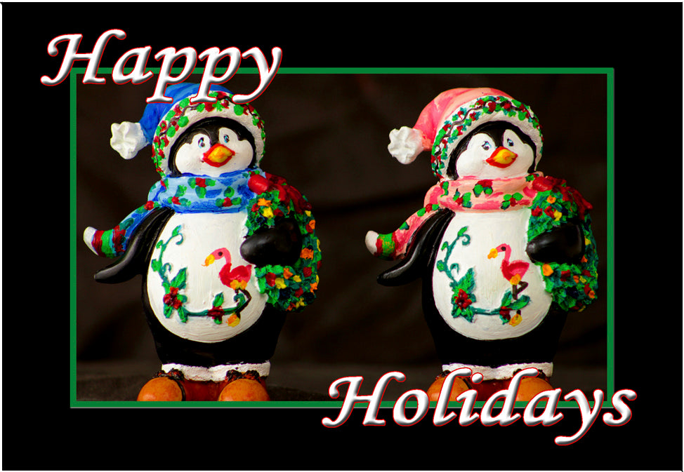 Two Penguin Happy Holidays Fridge Magnet (PMH11004)
