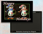 Two Penguin Happy Holidays Fridge Magnet (PMH11004)