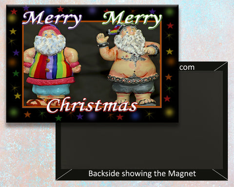 Two Santa Claus Fridge Magnet (PMH11005)