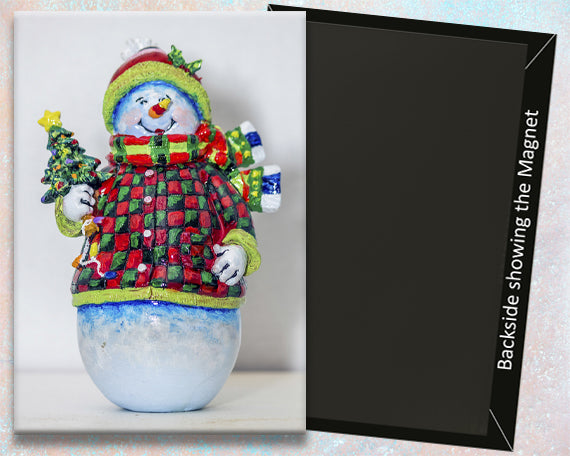 Snowman with Tree Fridge Magnet (PMH11021)