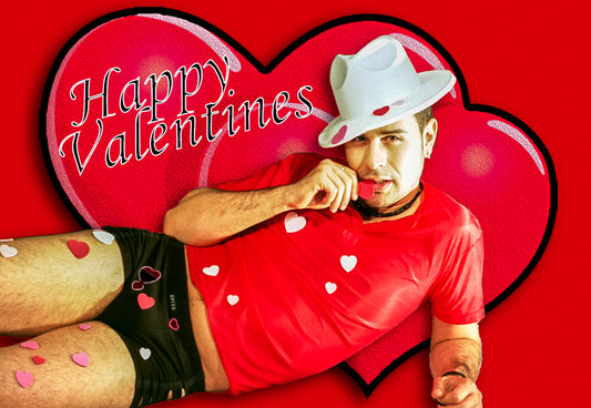Happy Valentines Man Holiday Fridge Magnet (PMH11301)