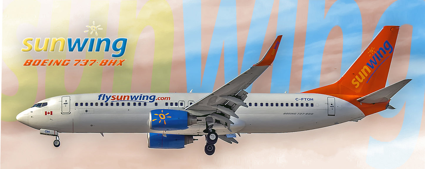 Sunwing Airlines Boeing 737-8HX Fridge Magnet (PMT1549)