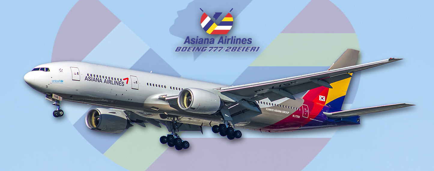 Asiana Airlines Boeing 777-28E(ER) Fridge Magnet (PMT1600)