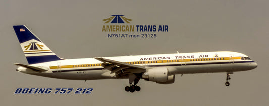 American Trans Air Airlines Boeing 757-212 Fridge Magnet (PMT1644)