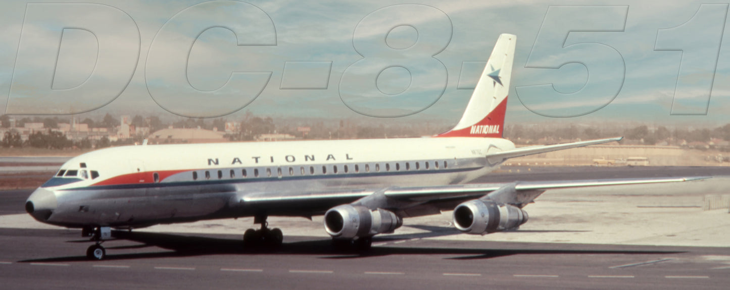 National Airlines Douglas DC-8-51 Fridge Magnet (PMT1796)