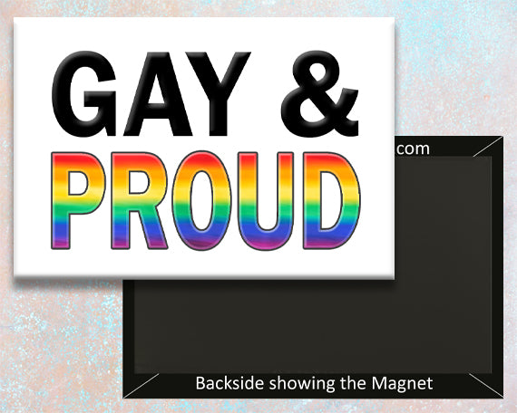 Gay & Proud Fridge Magnet (PMT9013)