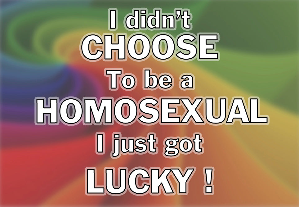 I Didn't Choose To Be a Homosexual Handmade 3.25" x 2.25" Fridge Magnet (PMT9016)