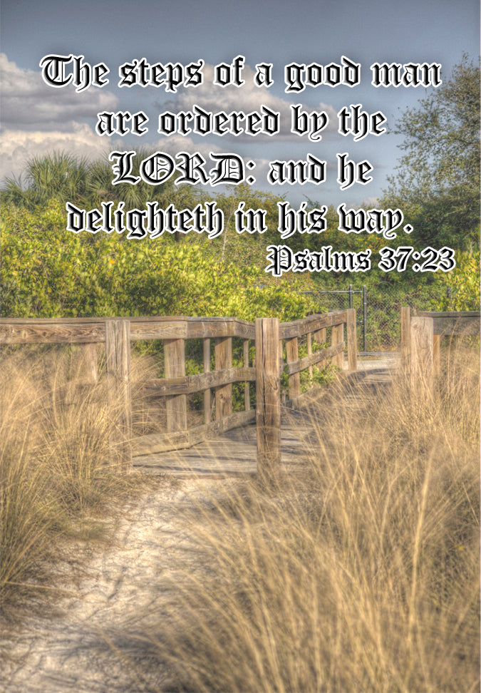 Steps of a Good Man Psalms 37:23 Fridge Magnet (PMT9110)