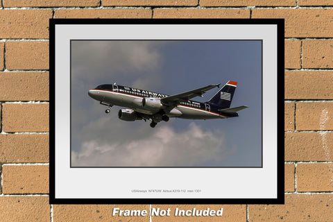 USAirways Airbus A319-112 Color Photograph (AB075LAJC11X14)