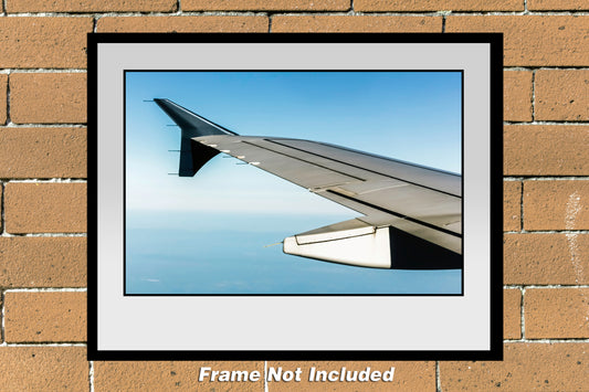 USAirways Airbus A319 Wing & Winglet Color Photograph AB101LAJM11X14