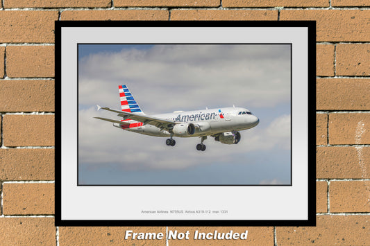 American Airlines A319-219 Color Photograph (AB106RAJM11X14)