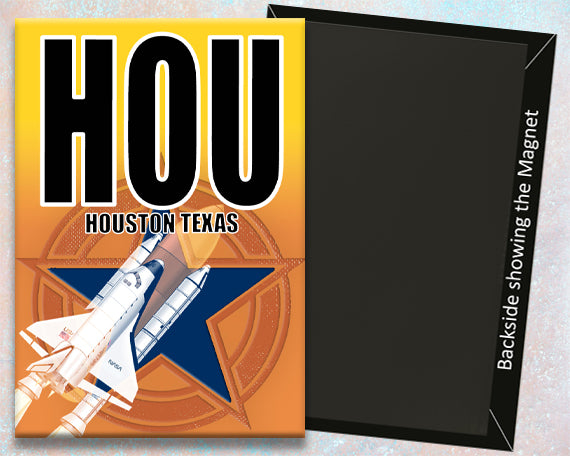 2.25"x3.25" handmade airport IATA city code fridge magnet