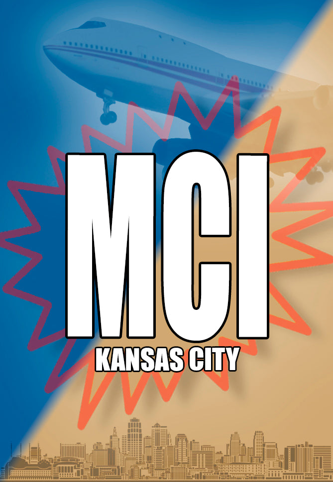 Handmade MCI Kansas City Airport IATA city code fridge magnet