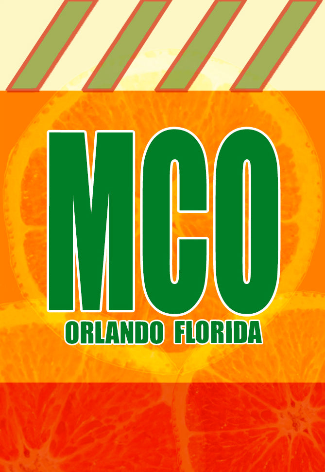 MCO Orlando Airport IATA Airport Code handmade fridge magnet