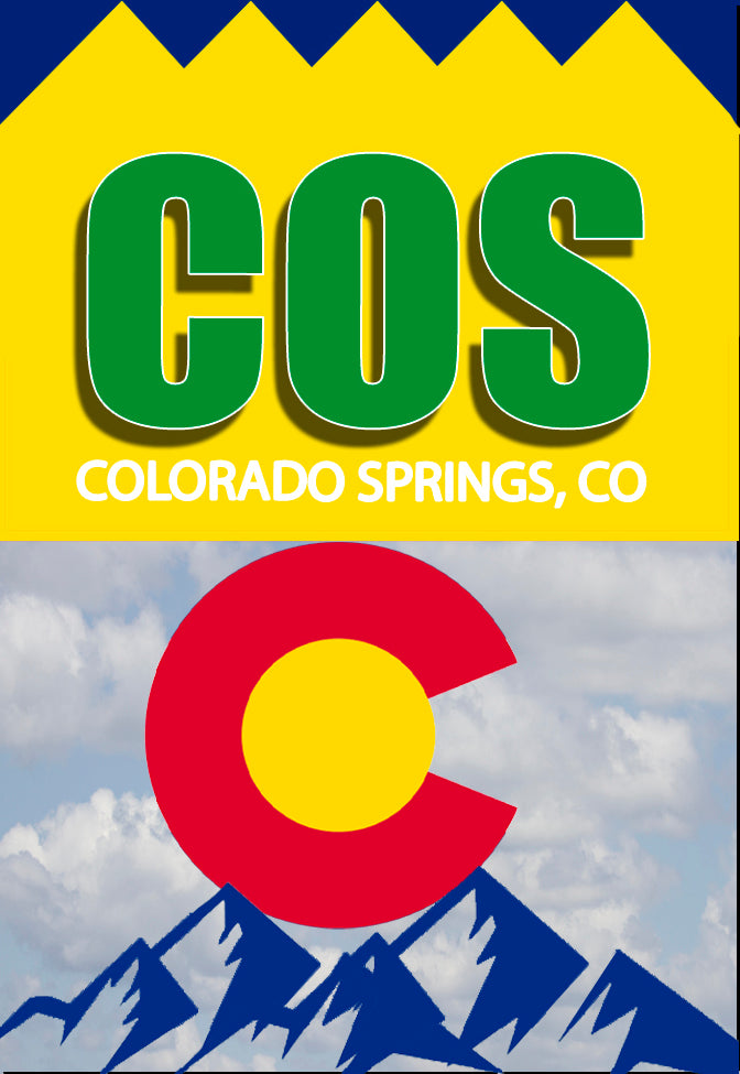 COS Colorado Springs Airport IATA City Code Handmade 2.25"3.25" Fridge Magnet