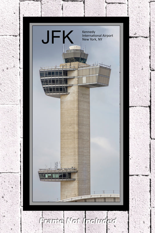 Kennedy international airport control tower color photograph