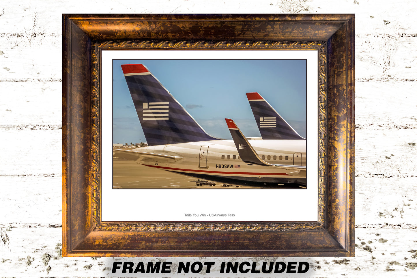 USAirways Boeing 757 Aircraft Tails Color Photograph (APPL10008)