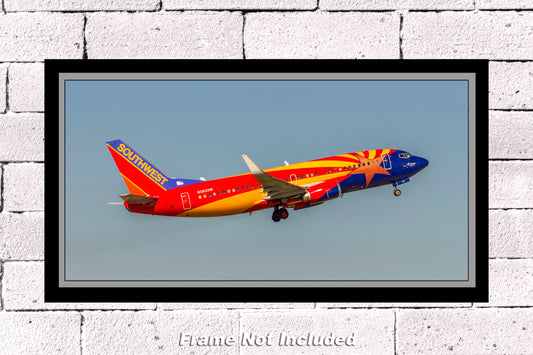 Southwest Airlines Boeing 737 Arizona One Color Photograph (APPM10009)