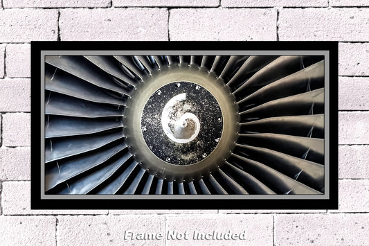 Jet Engine Fan Blades Color Photograph (APPM10121)