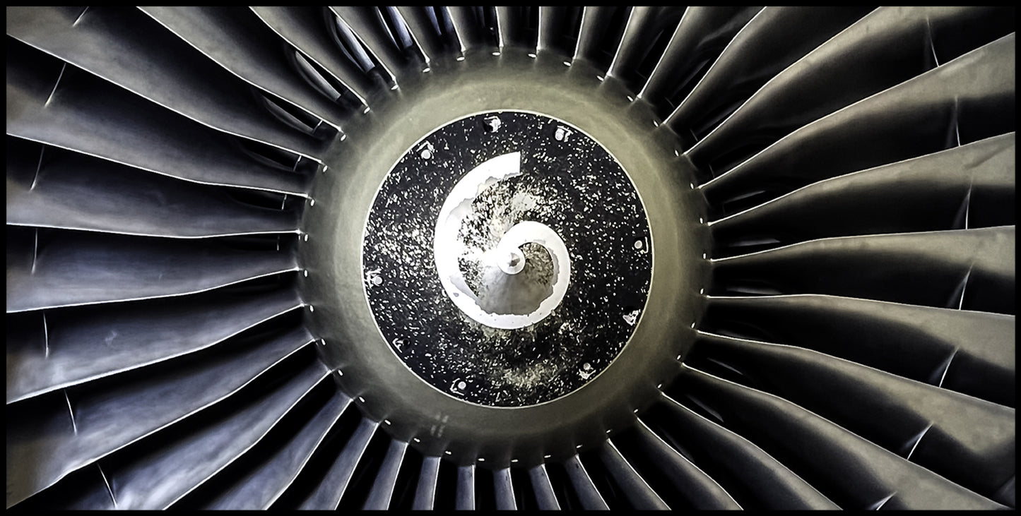 Jet Engine Fan Blades Color Photograph (APPM10121)