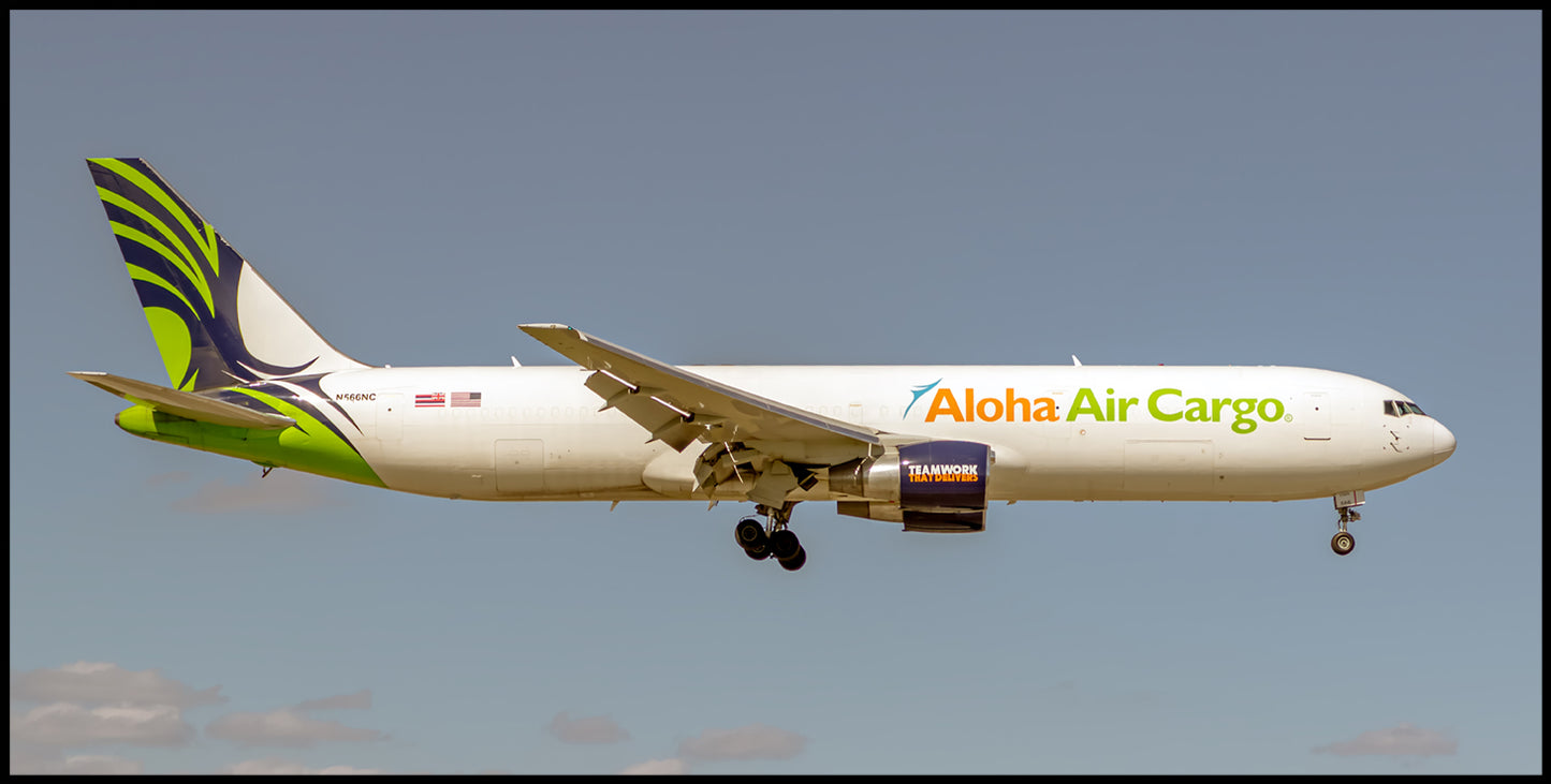 Aloha Air Cargo Boeing 767-3BGER(BCF) Color Photograph (APPM10126)