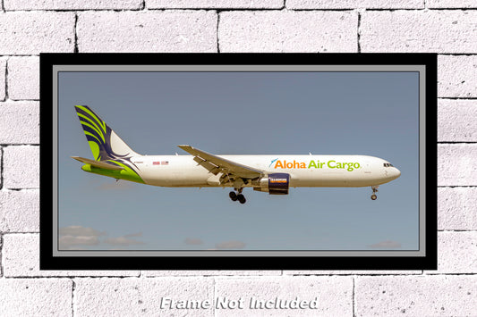 Aloha Air Cargo Boeing 767-3BGER(BCF) Color Photograph (APPM10126)