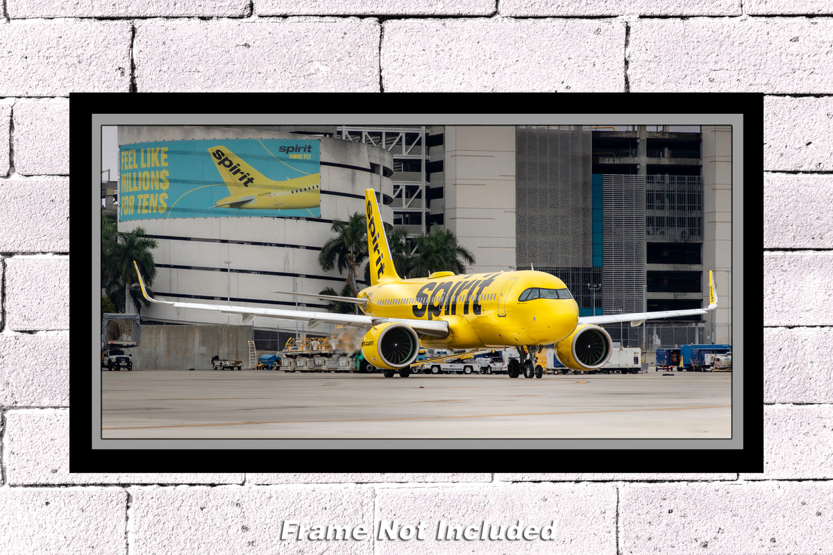 Spirit Airlines Airbus A320 Color Photograph (APPM10134)