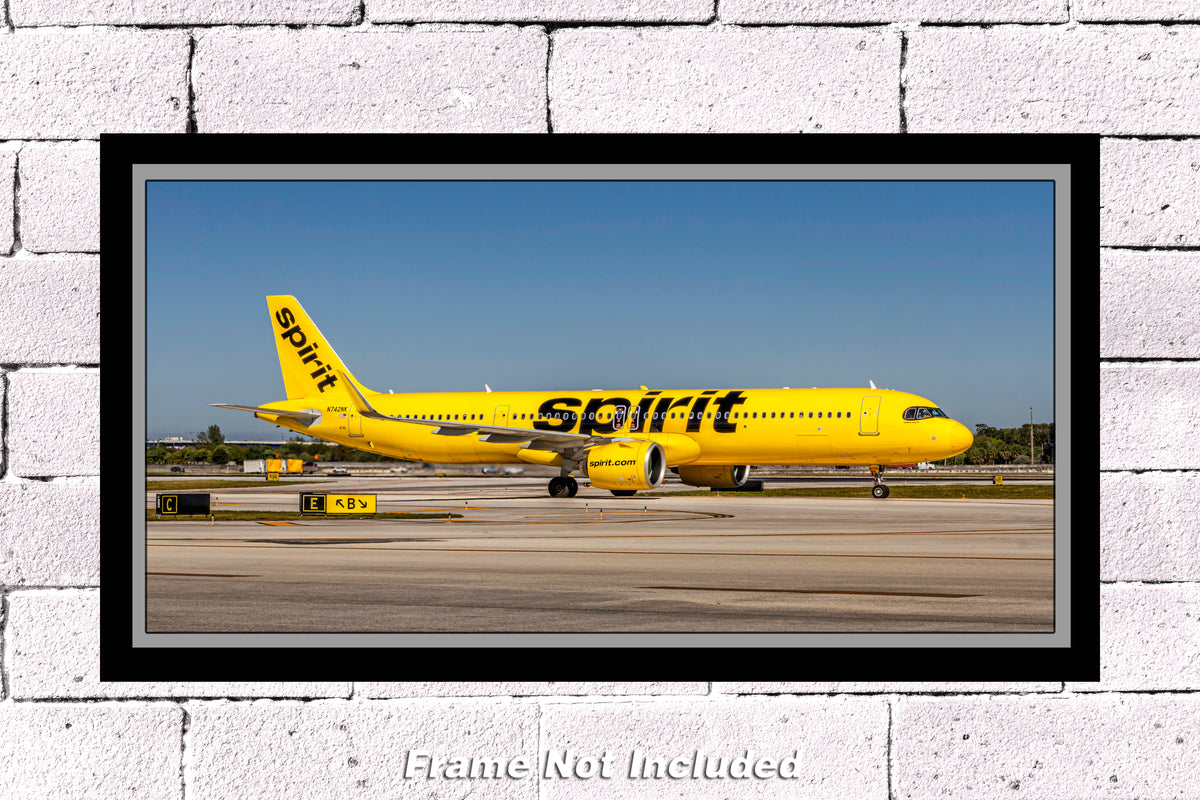 Spirit Airlines Airbus A321 Color Photograph (APPM10138) (Copy) – Photo ...