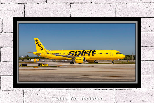 Spirit Airlines Airbus A321 Color Photograph (APPM10138)