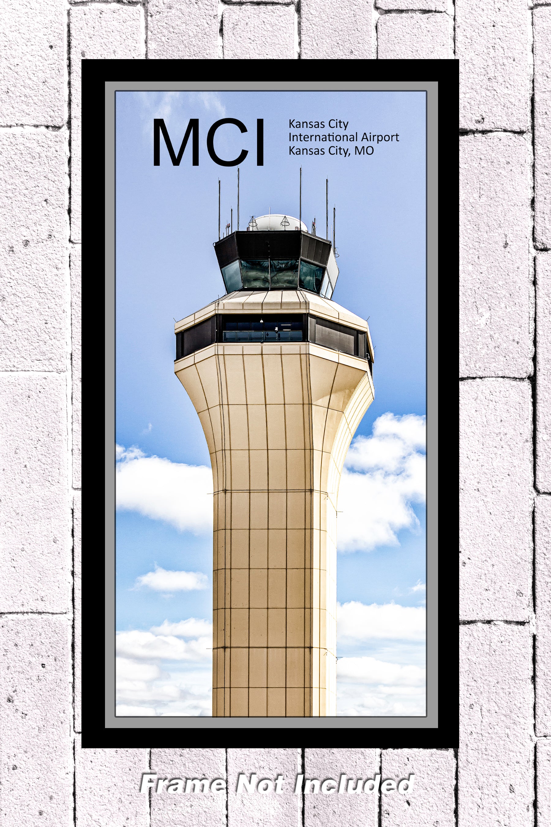 MCI Kansas City MO airport control tower color airport photograph
