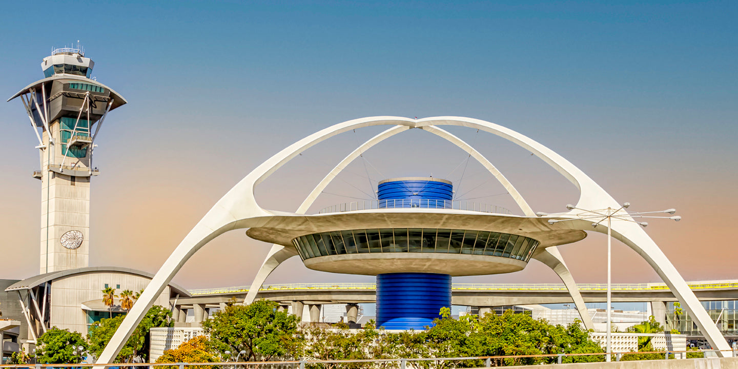 LAX airport control tower with Iconic building 10"x0" color airline photograph