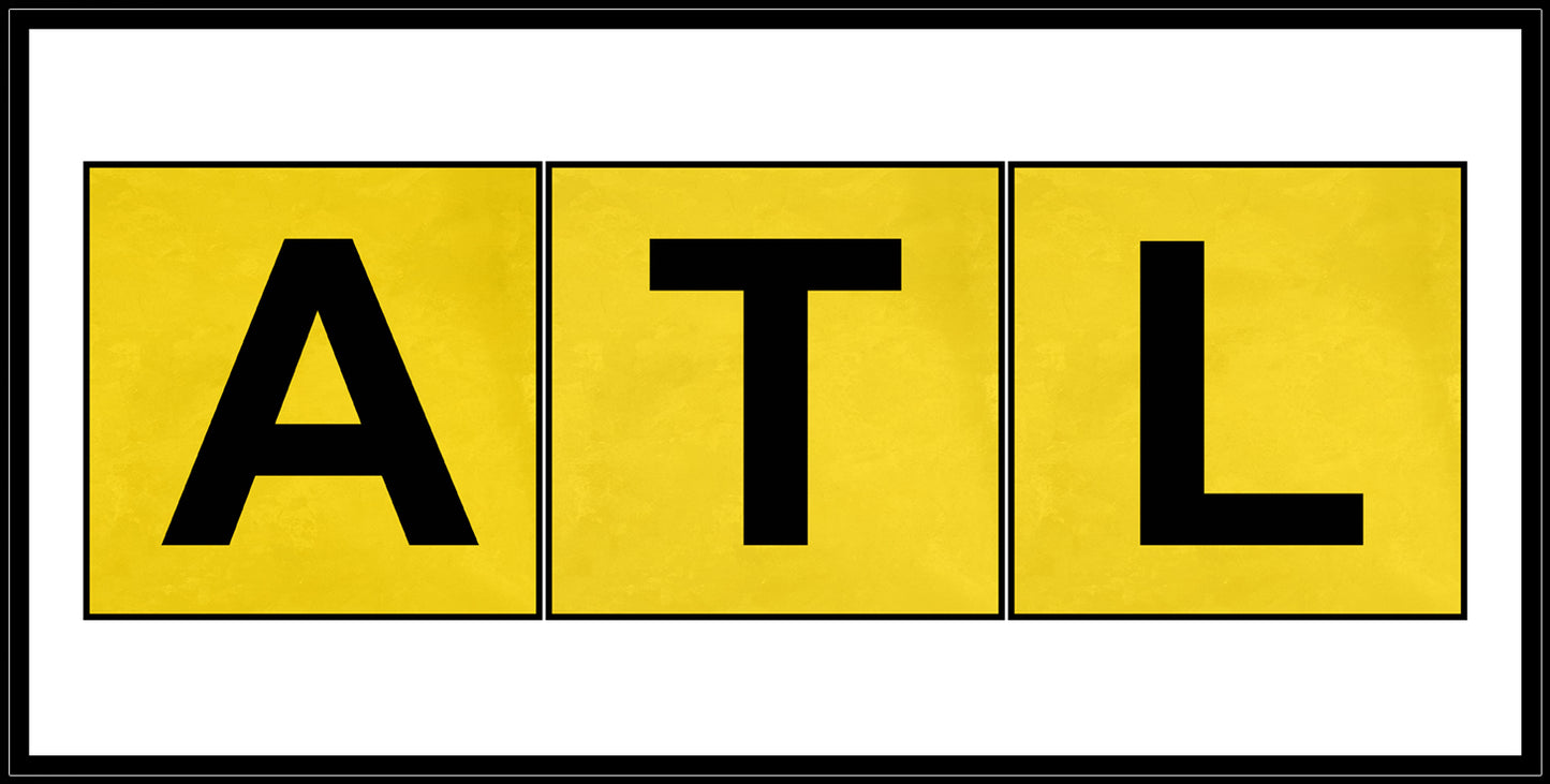 ATL Atlanta Airport Code Color Photograph (APPMATL)