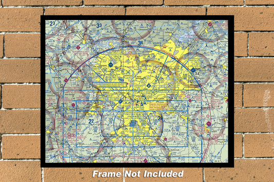 ATL VRF Diagram Map (not for navigational purposes) Color Photograph (ATLVFR11X14)