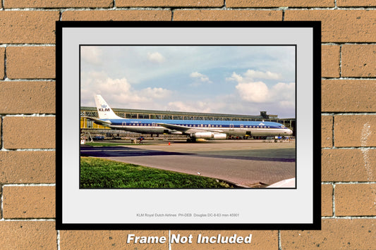 KLM Royal Dutch Airlines Douglas DC-8 Color Photograph (B006RGJC11X14)