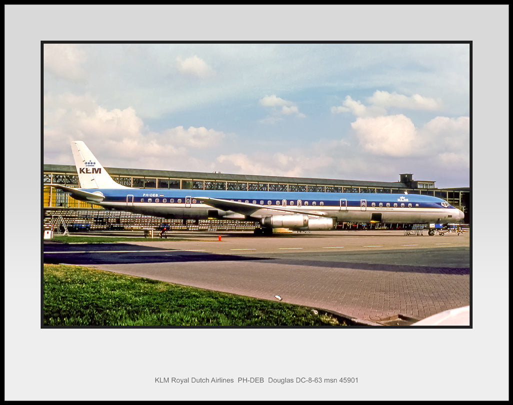 KLM Royal Dutch Airlines Douglas DC-8 Color Photograph (B006RGJC11X14)