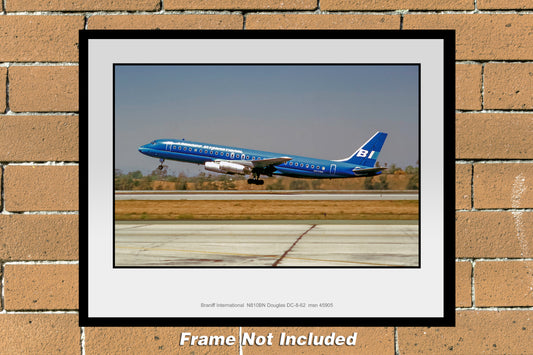 Braniff International Douglas DC-8-62 Color Photograph (B007LAWW11X14)