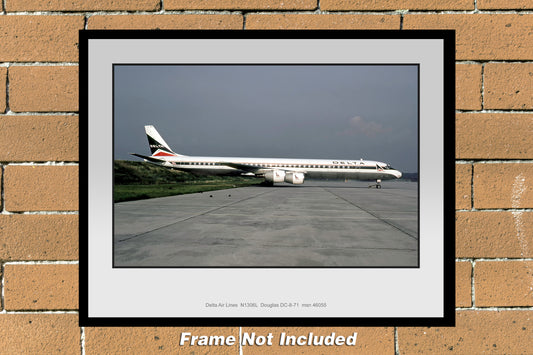 Delta Air Lines DC-8-71 Color Photograph (B008RGFH11X14)