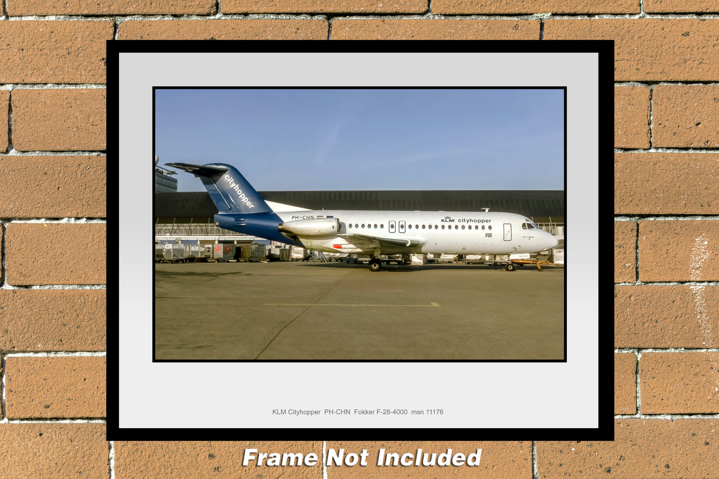 KLM Cityhopper Fokker F-28 Color Photograph (F026RGSO11X14)