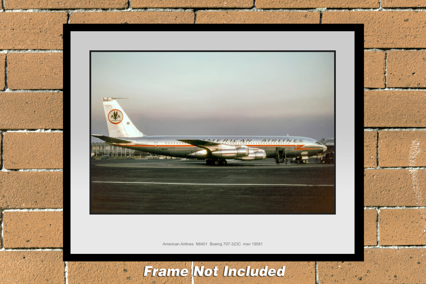 American Airlines Retro Boeing 707-323C Color Photograph (H029RGEG11X14)