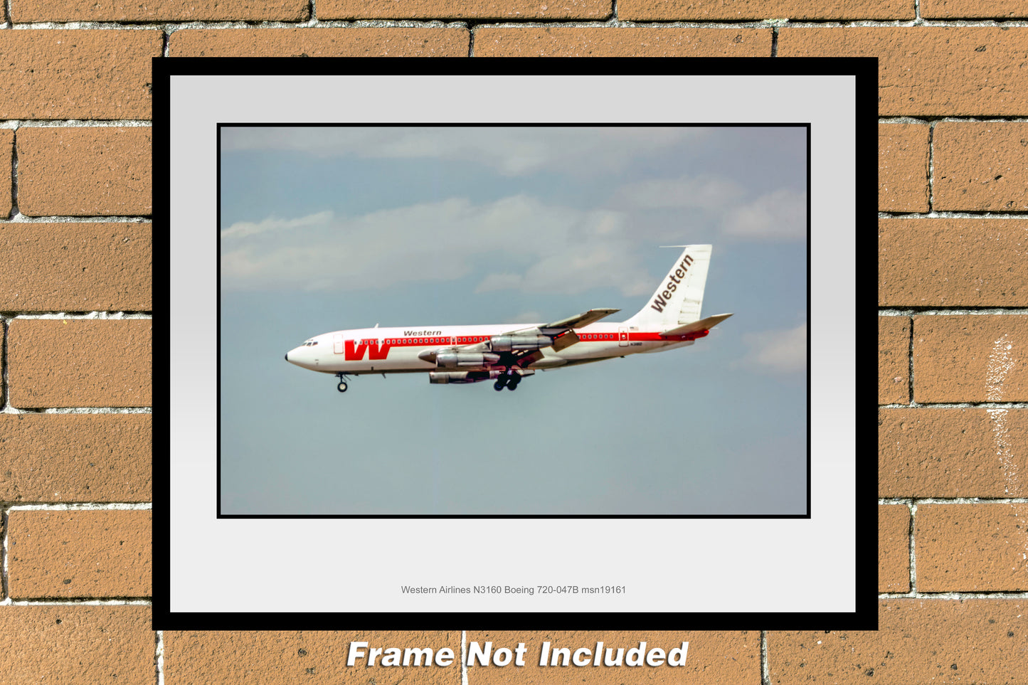 Western Airlines Boeing 720-047B Color Photograph (H030LAJA11X14)