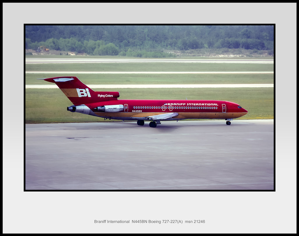 Braniff International Boeing 727-227(A) Color Photograph (I013RGAA11X14)
