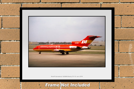 Braniff International Boeing 727-78 Color Photograph (I041LGWW11X14)