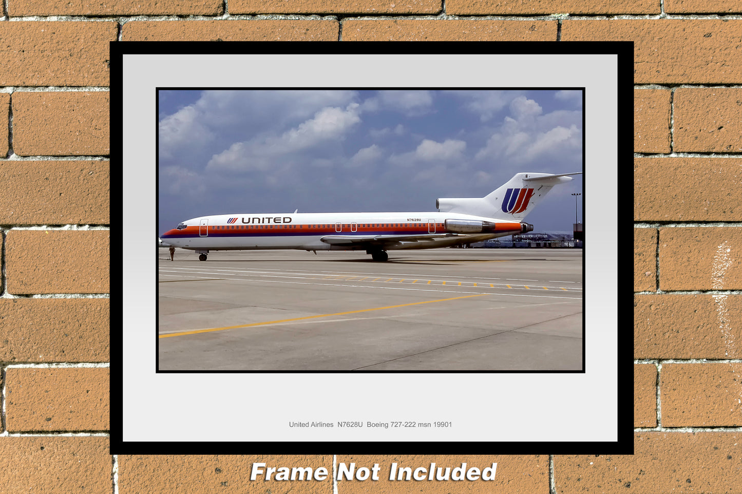 United Airlines Boeing 727-222 Color Photograph (I043RGWW11X14)