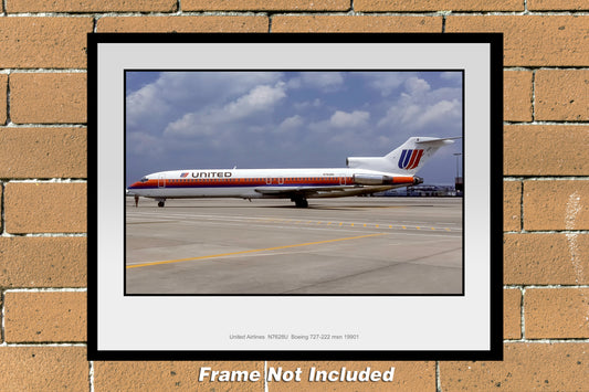 United Airlines Boeing 727-222 Color Photograph (I043RGWW11X14)