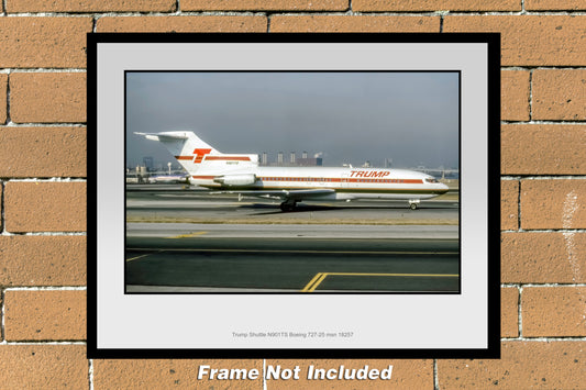 Trump Shuttle Airlines Boeing 727-25 Color Photograph (I214RGEG11X14)