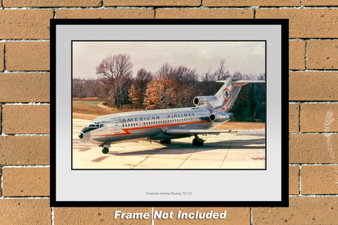 American Airlines Boeing 727-23 Color Photograph (I228LAJF11X14))