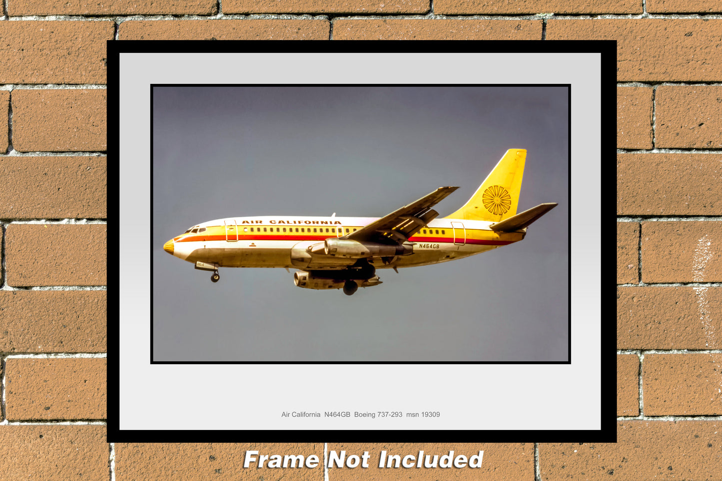 Air California Boeing 737-293 Color Photograph (J185LASP11X14)