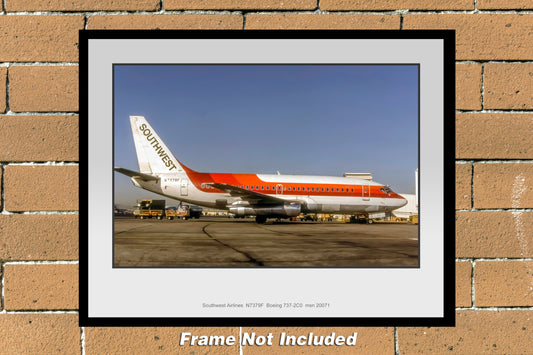 Southwest Airlines Boeing 737-2C0 Color Photograph (J186RGJC11X14)